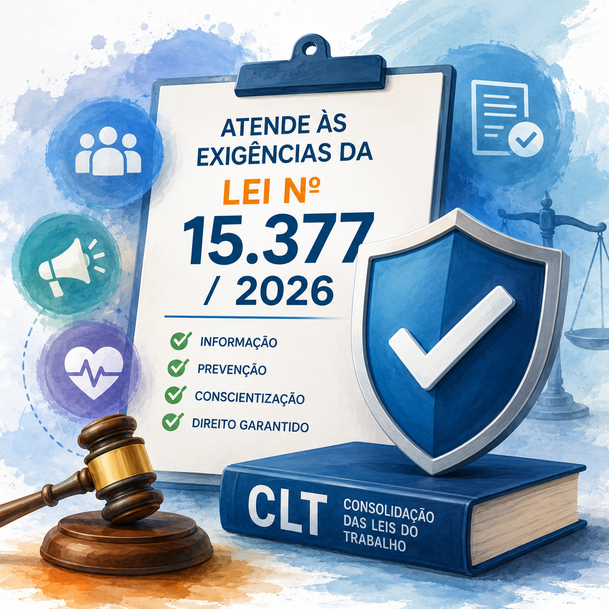 Atende às exigências da Lei nº 15.377 / 2026